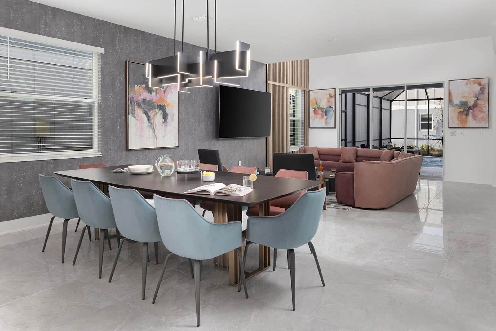 dining room with table for 10