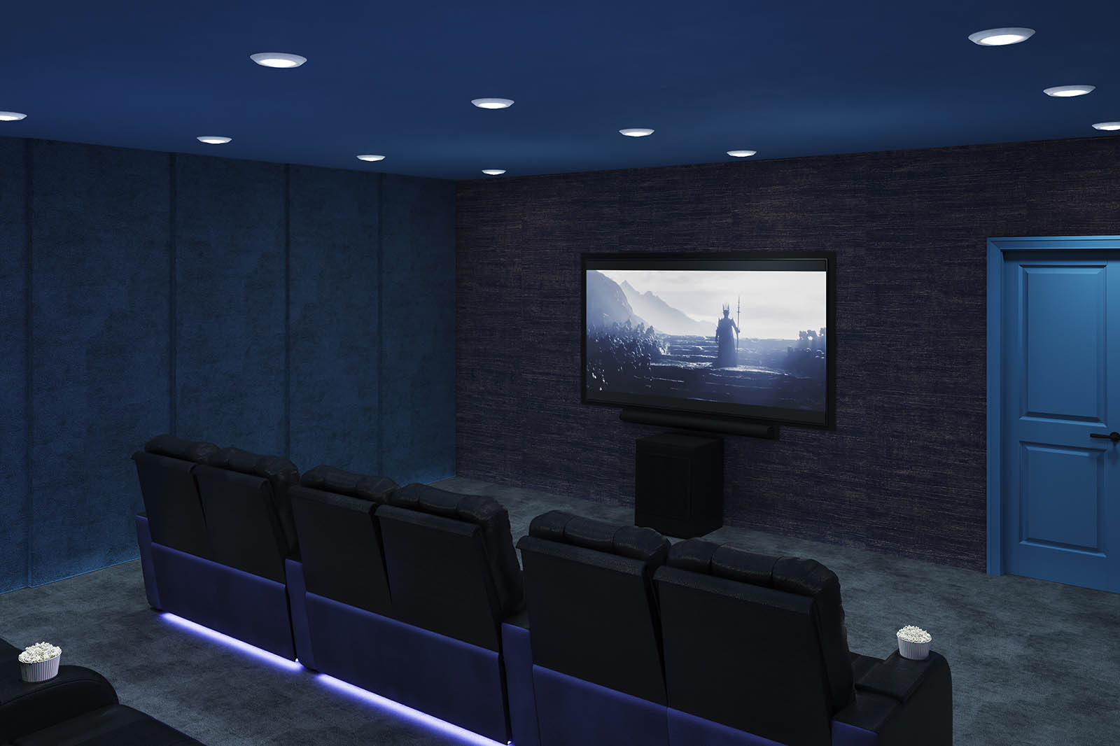 Theater room at Villatel Orlando estate
