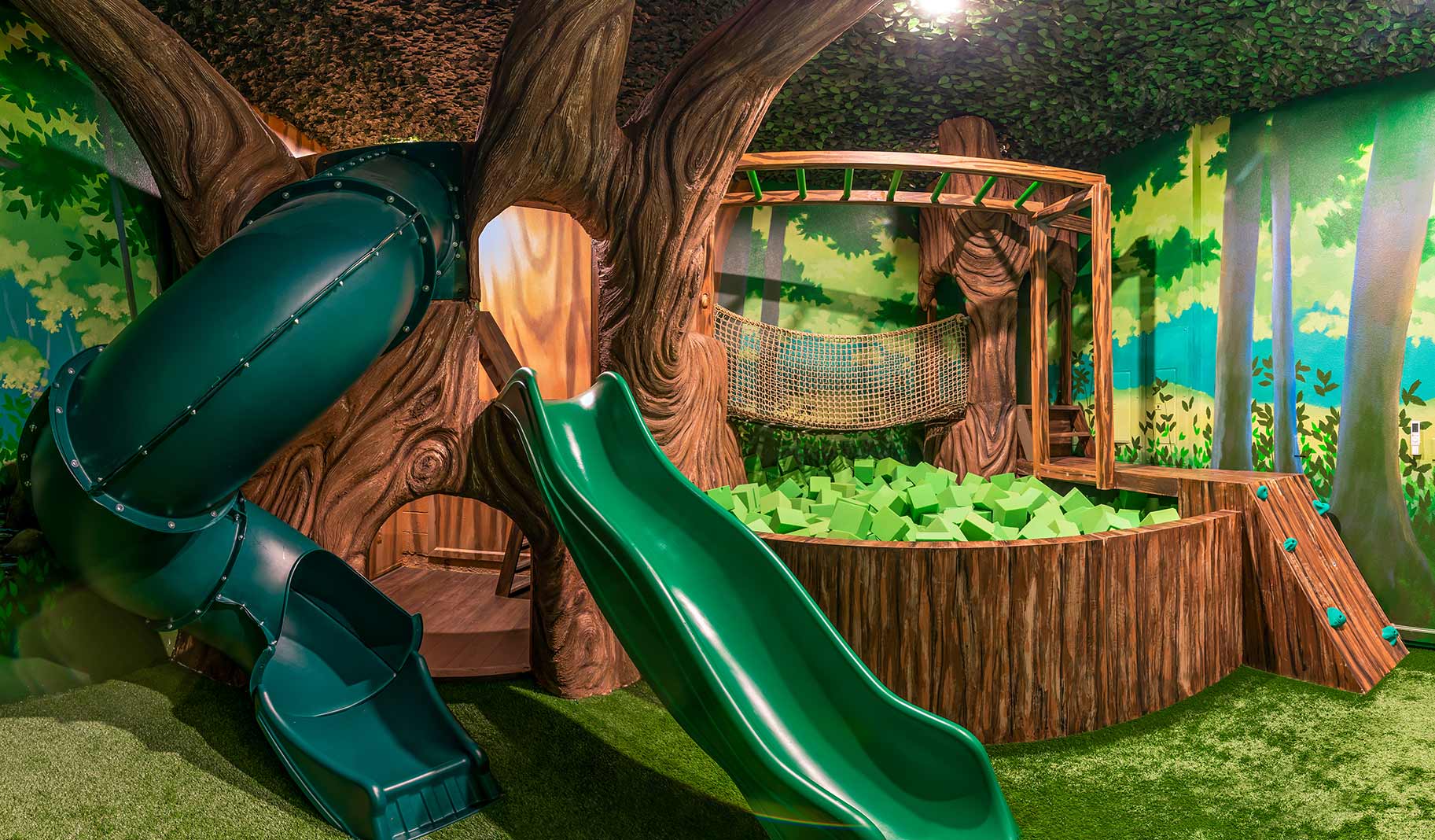play room with treehouse them
