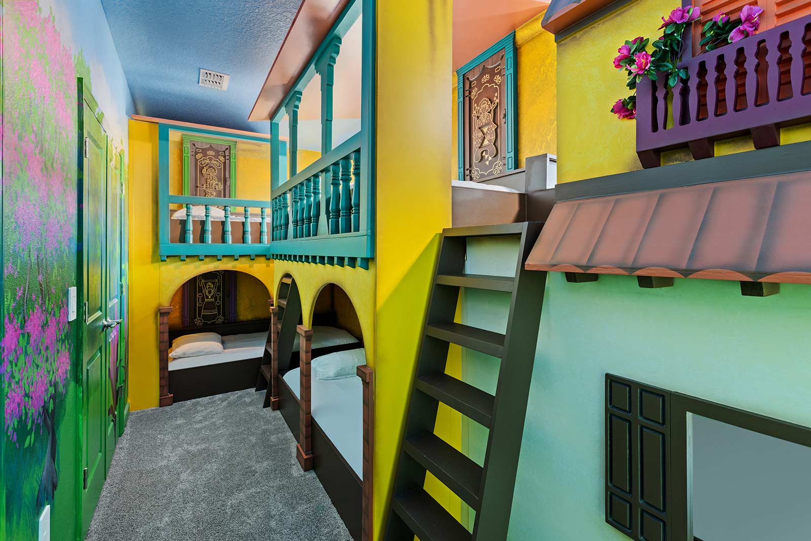 theme bedroom of tiny village