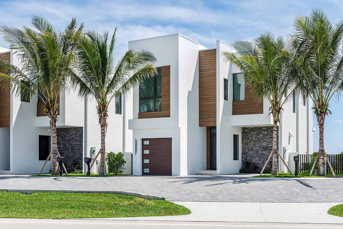 front exterior view of a 4 bedroom beachside villa