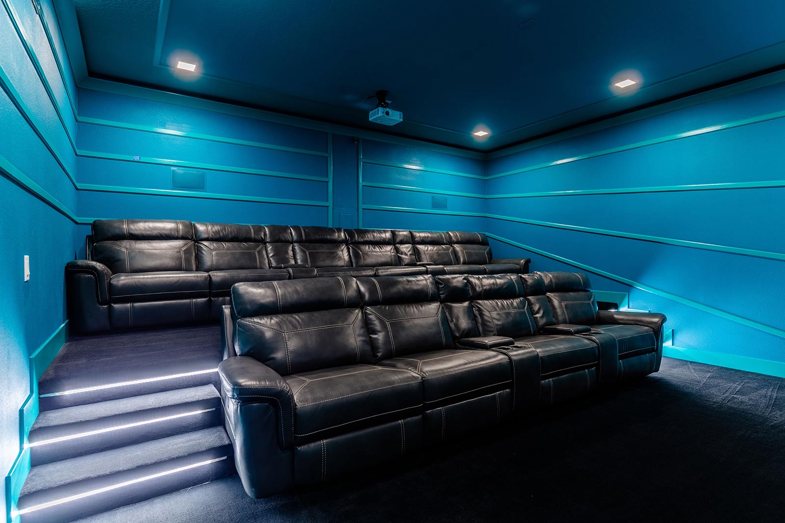 theater with 2 rows of seating