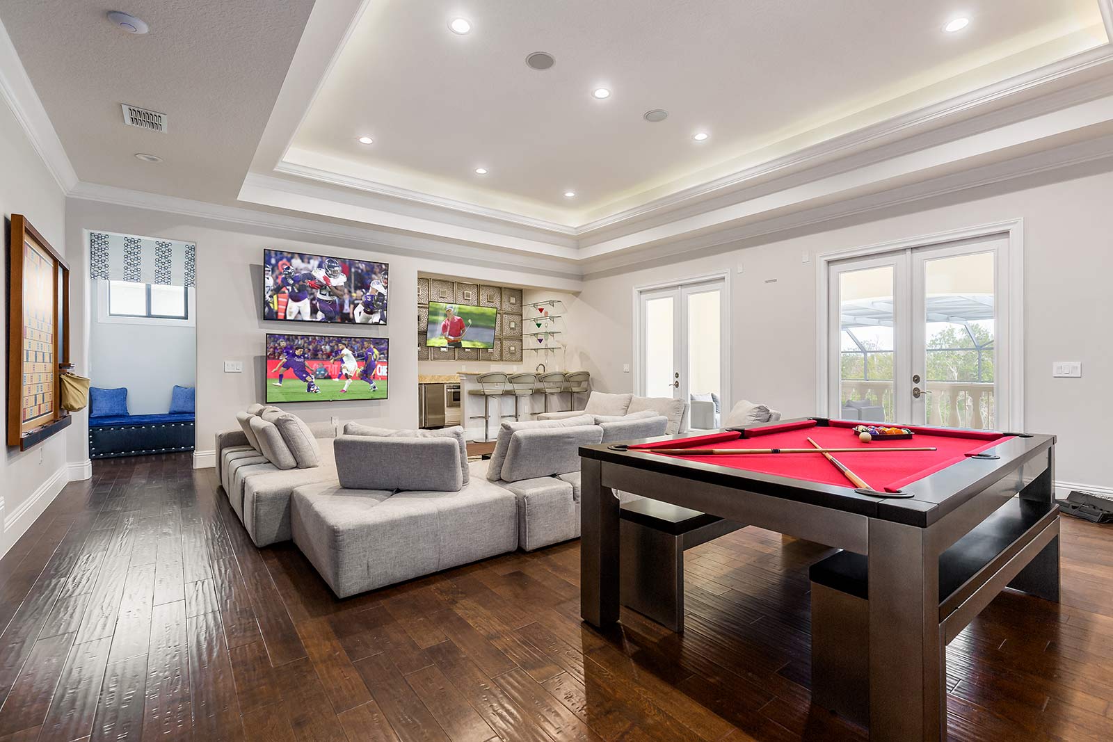 game loft with pool table