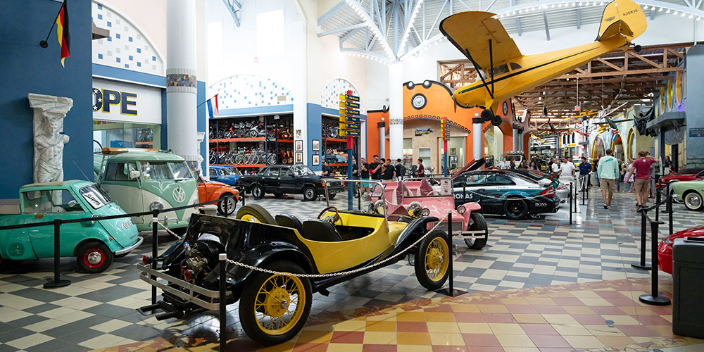 auto museum with old cars