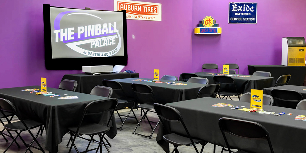 event tables in a private room