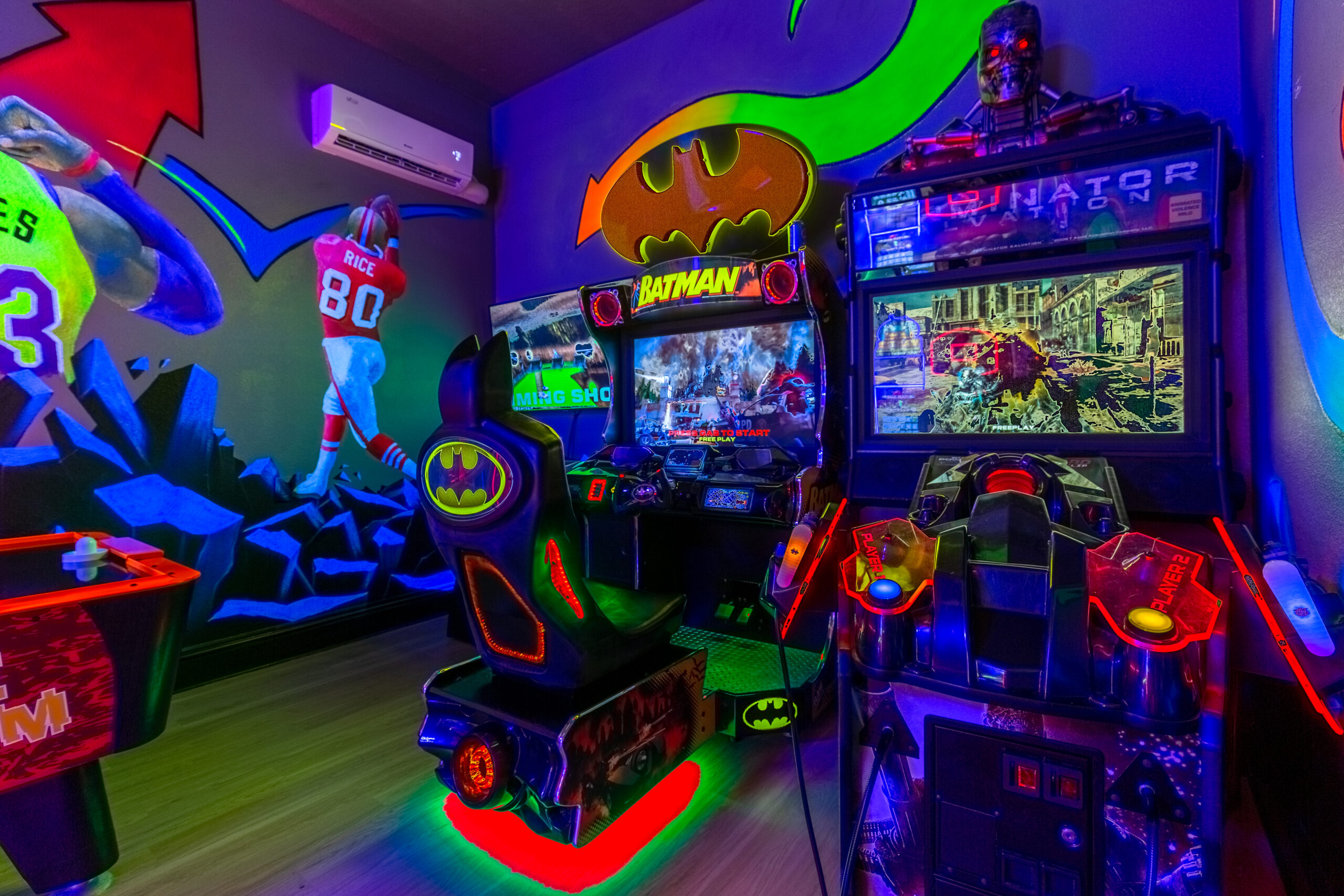 Gaming Zone with arcade racing games and air hockey